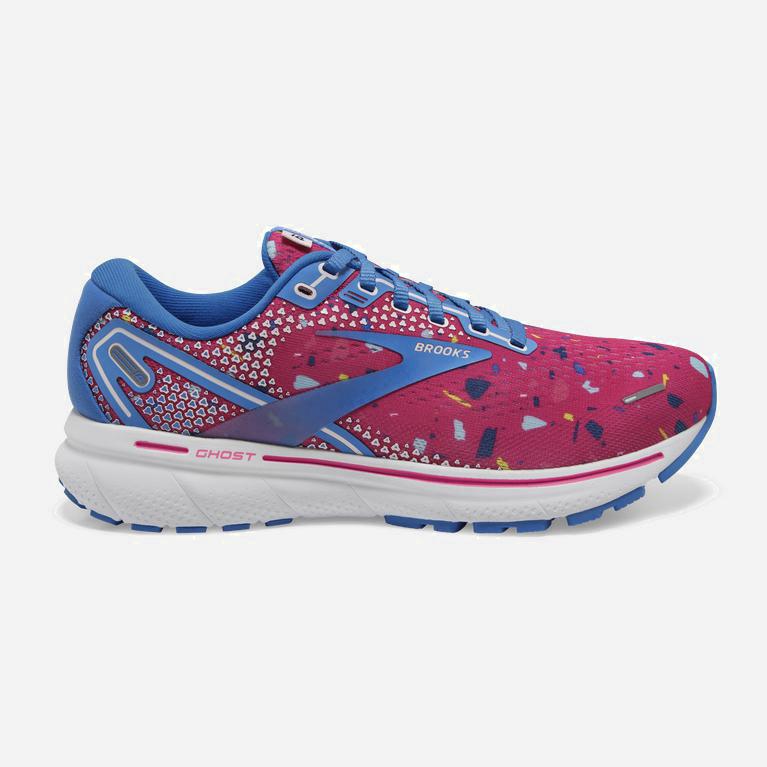 Brooks Women's Ghost 14 Cushioned Road Running Shoes Singapore - RoyalBlue/DeepPink/Beetroot/Campanu